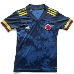 Adidas Colombia 2022/23 Away Blue Football Shirt - Youth Size M